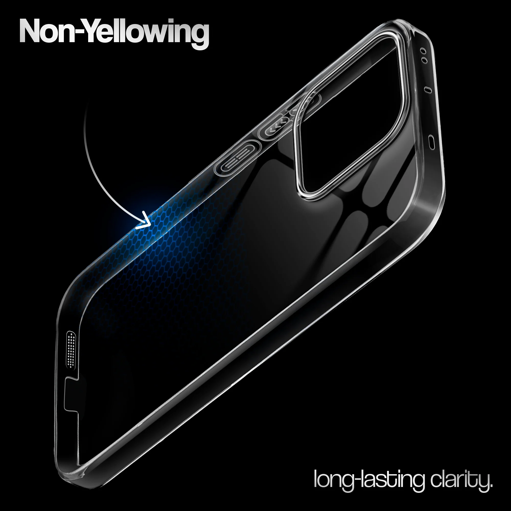 Crystal Clear Anti-Yellow Transparent Back Cover Case With Camera Ring Protection for Oppo Reno 14 Pro 5G - Image 13