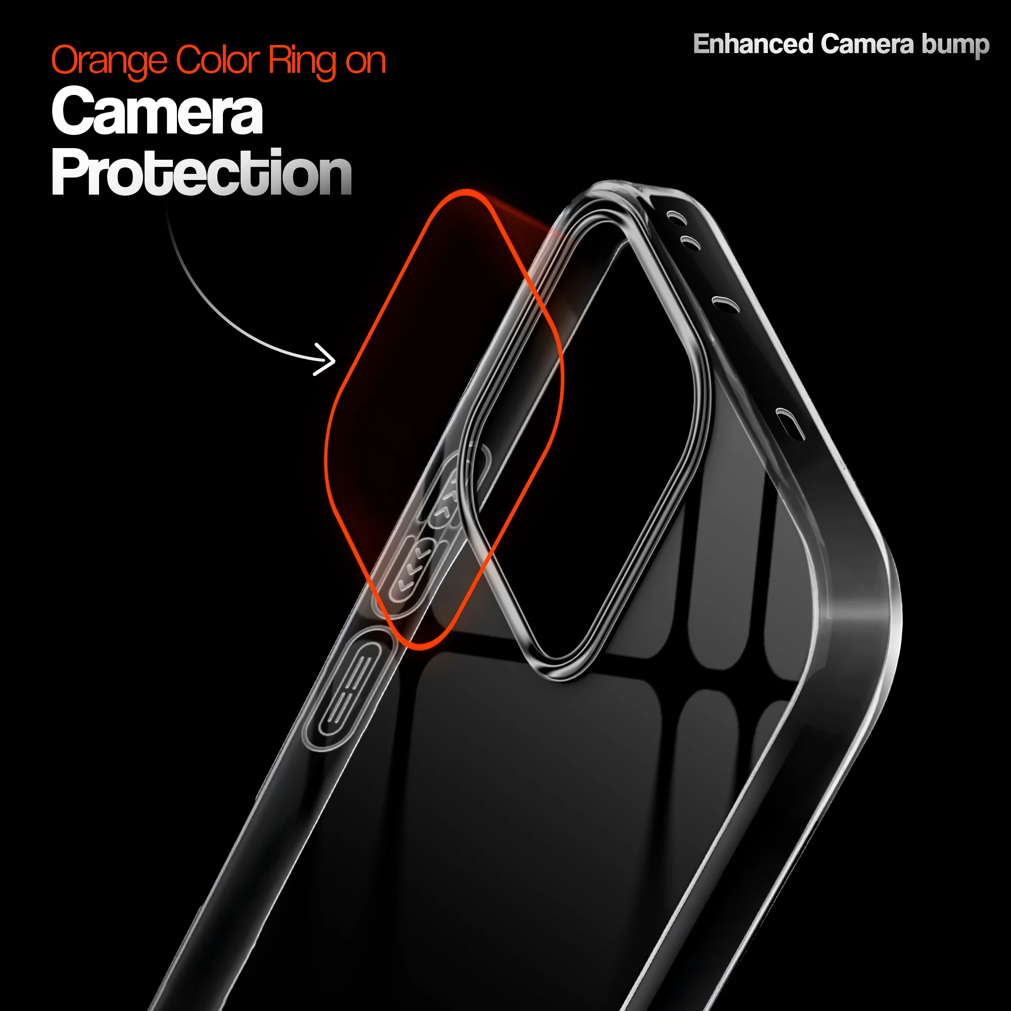 Crystal Clear Anti-Yellow Transparent Back Cover Case With Camera Ring Protection for Oppo Reno 14 Pro 5G - Image 3