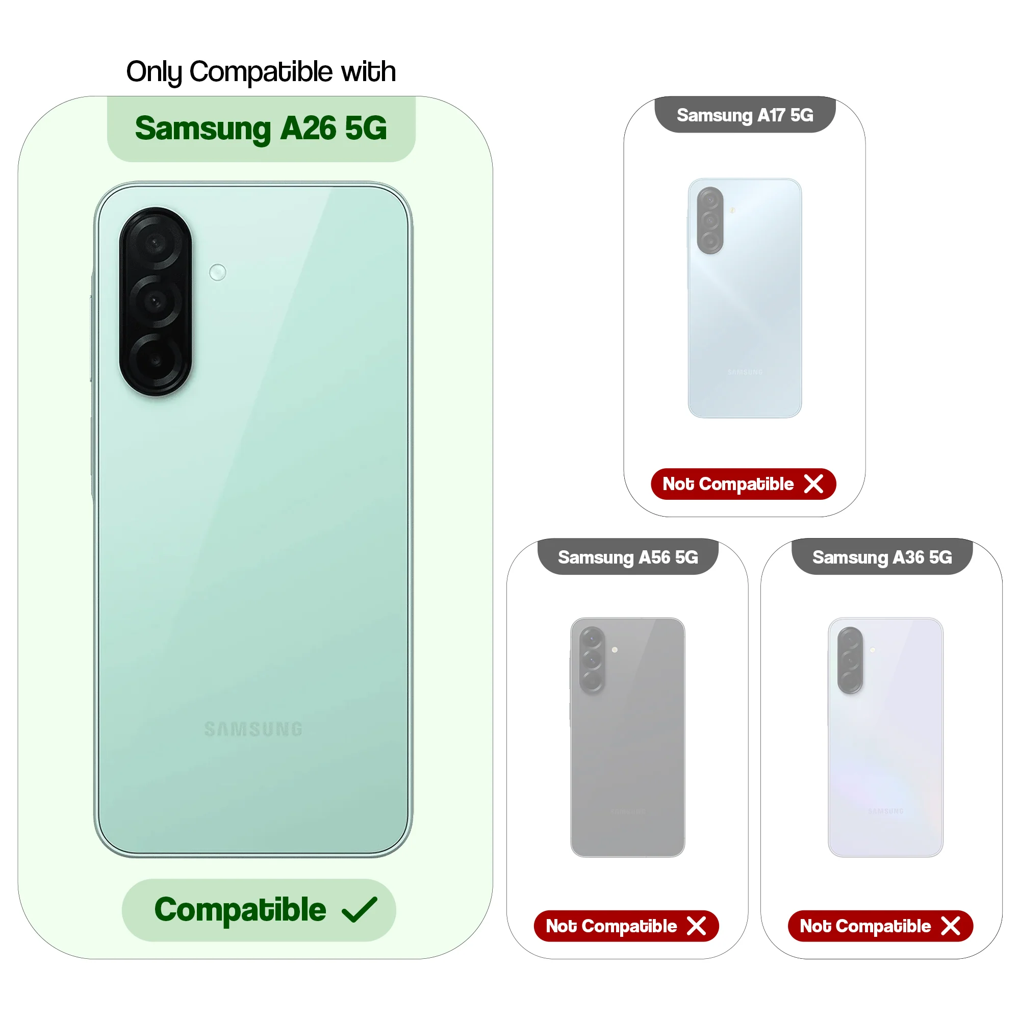Crystal Clear Anti-Yellow Transparent Back Cover Case With Camera Ring Protection for Samsung A26 5G - Image 14