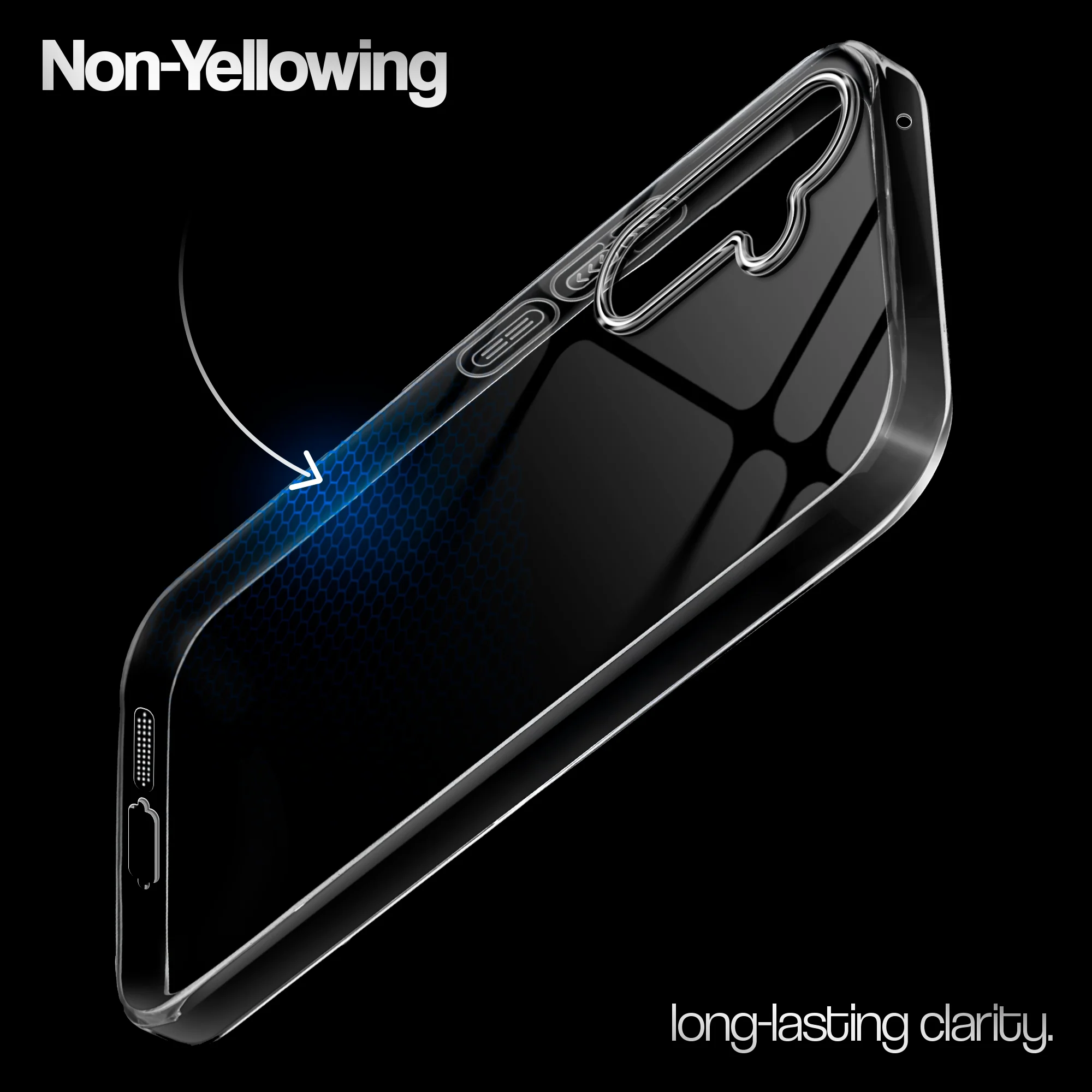 Crystal Clear Anti-Yellow Transparent Back Cover Case With Camera Ring Protection for Samsung A35 5G - Image 13