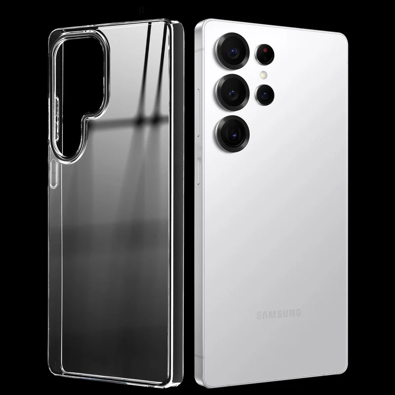 Crystal Clear Anti-Yellow Transparent Back Cover Case With Camera Ring Protection for Samsung S22 Ultra 5G - Image 3