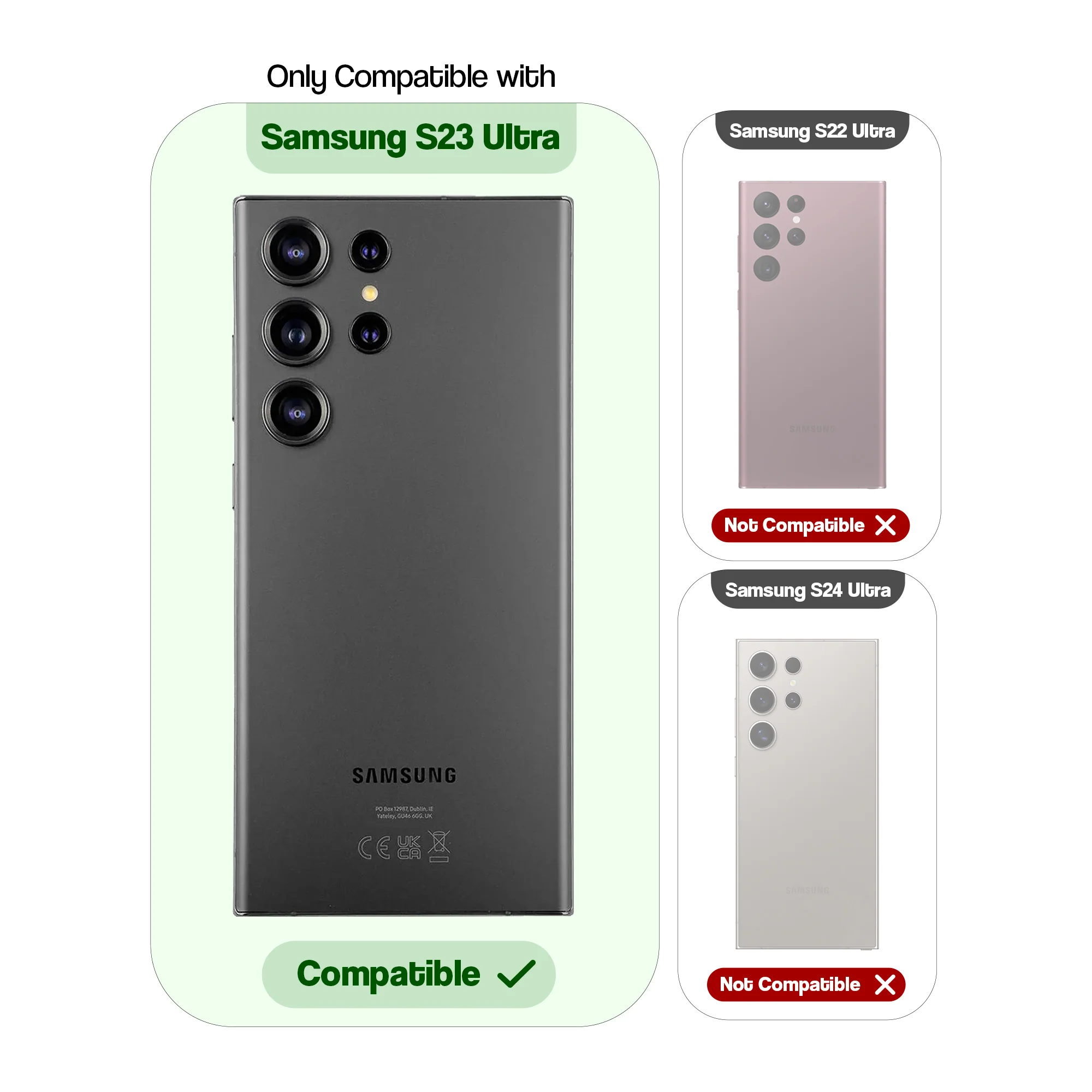 Crystal Clear Anti-Yellow Transparent Back Cover Case With Camera Ring Protection for Samsung S23 Ultra 5G - Image 8