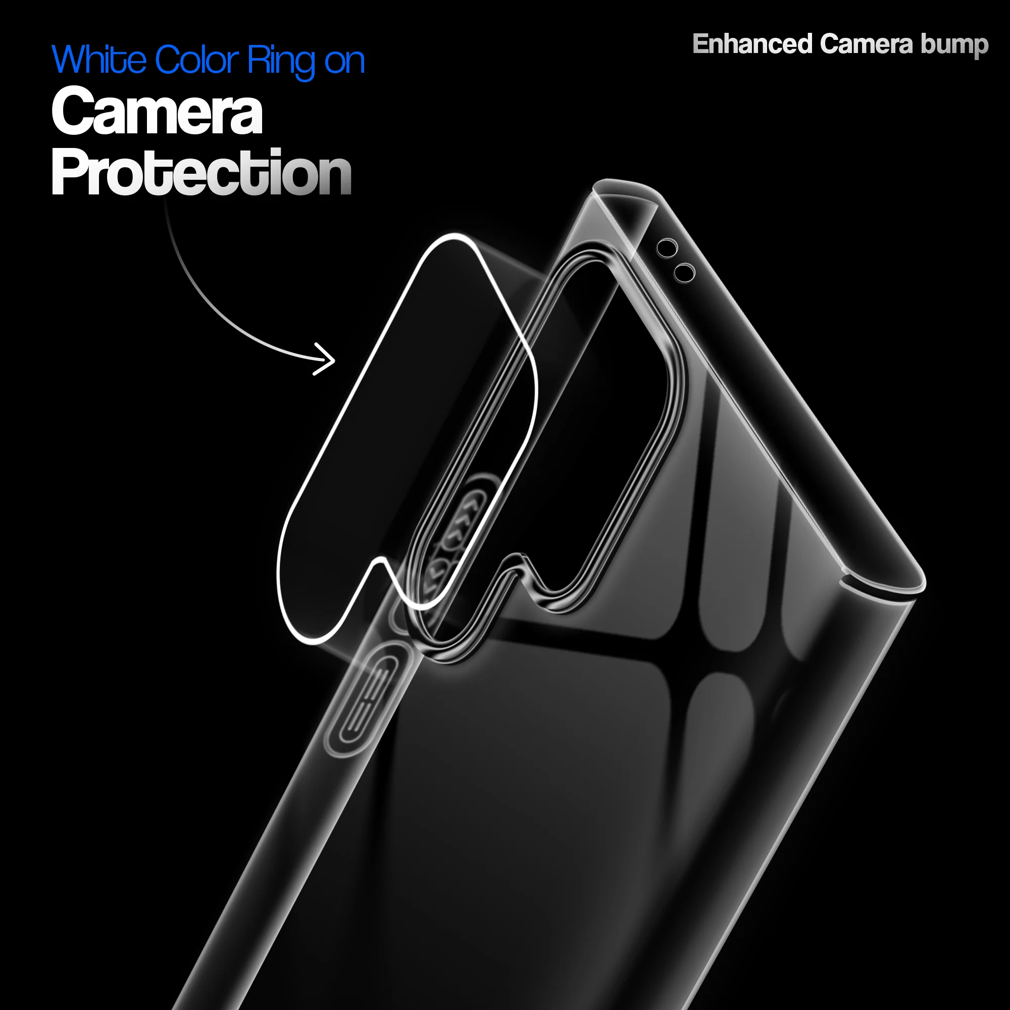 Crystal Clear Anti-Yellow Transparent Back Cover Case With Camera Ring Protection for Samsung S24 Ultra 5G - Image 3