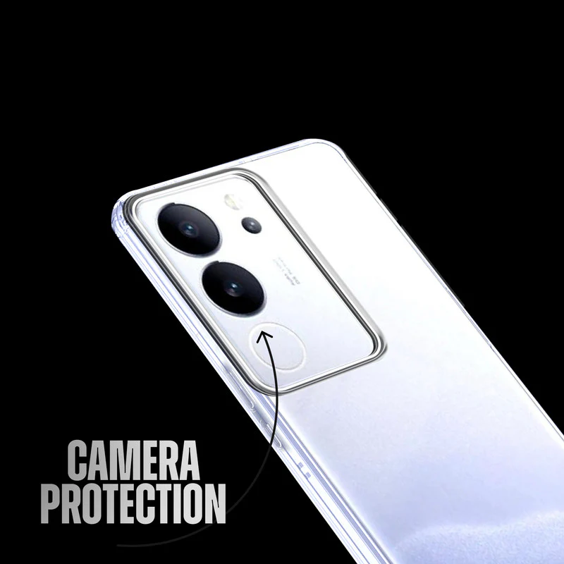 Crystal Clear Anti-Yellow Transparent Back Cover Case With Camera Ring Protection for Vivo V29 Pro 5G - Image 11