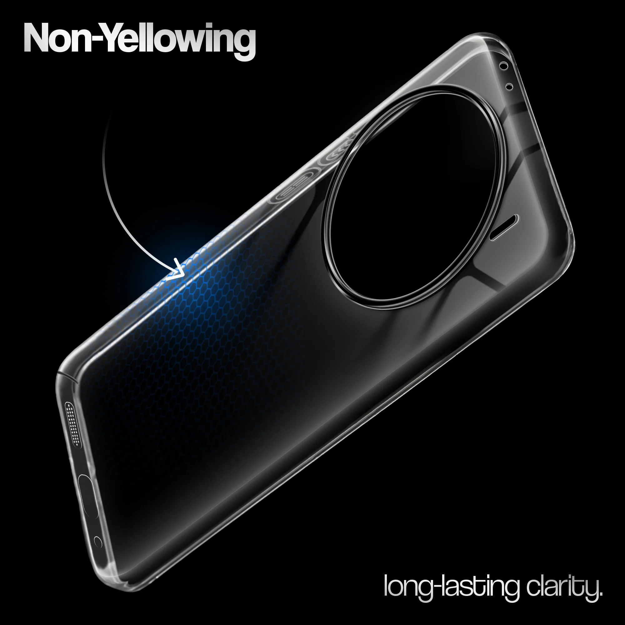 Crystal Clear Anti-Yellow Transparent Back Cover Case With Camera Ring Protection for Vivo X100 5G