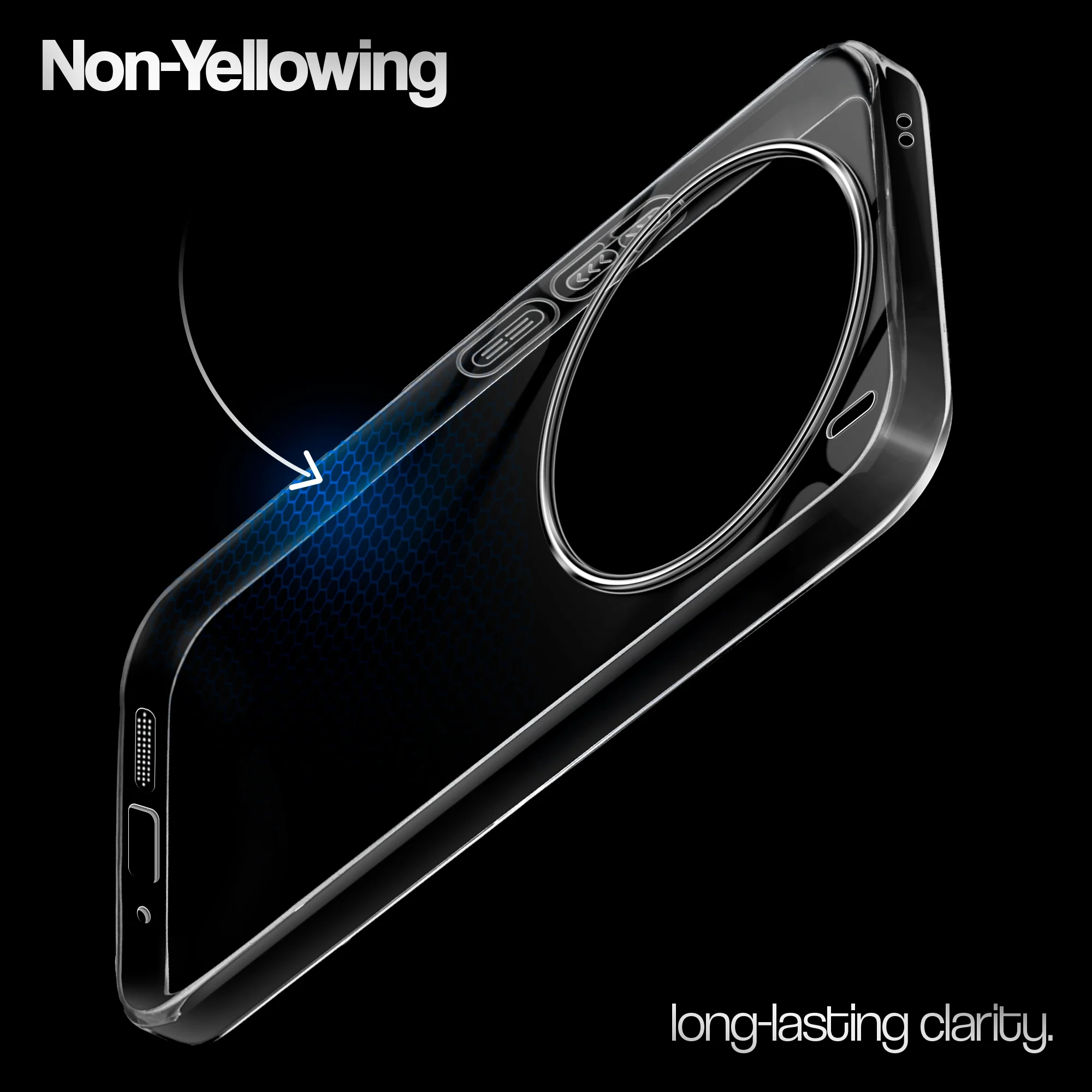 Crystal Clear Anti-Yellow Transparent Back Cover Case With Camera Ring Protection for Vivo X200 5G - Image 7