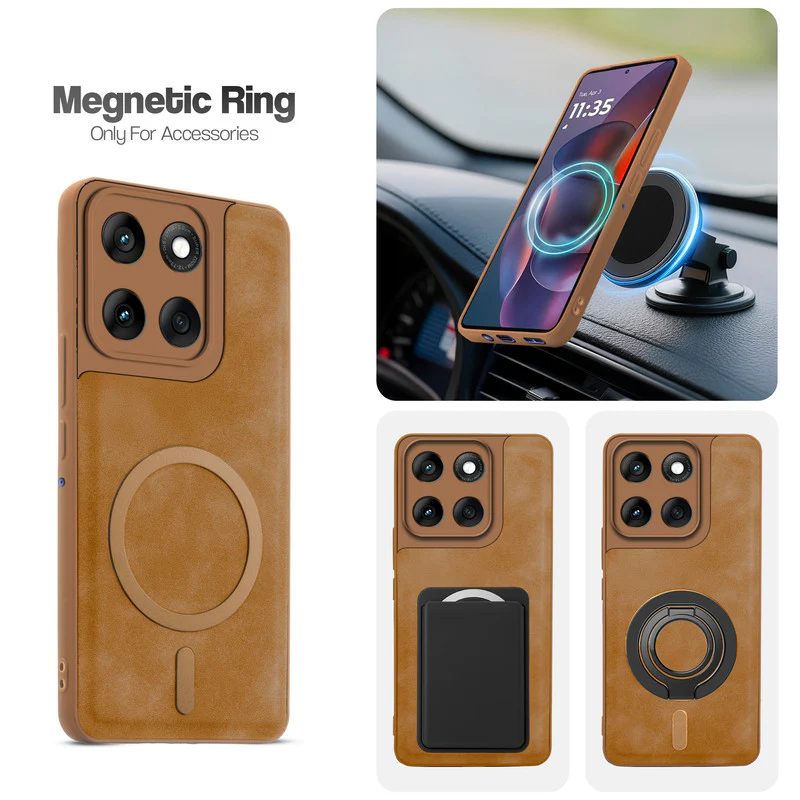 Cushion Grip Leather Case for Motorola Moto Edge 60 5G - Image 3