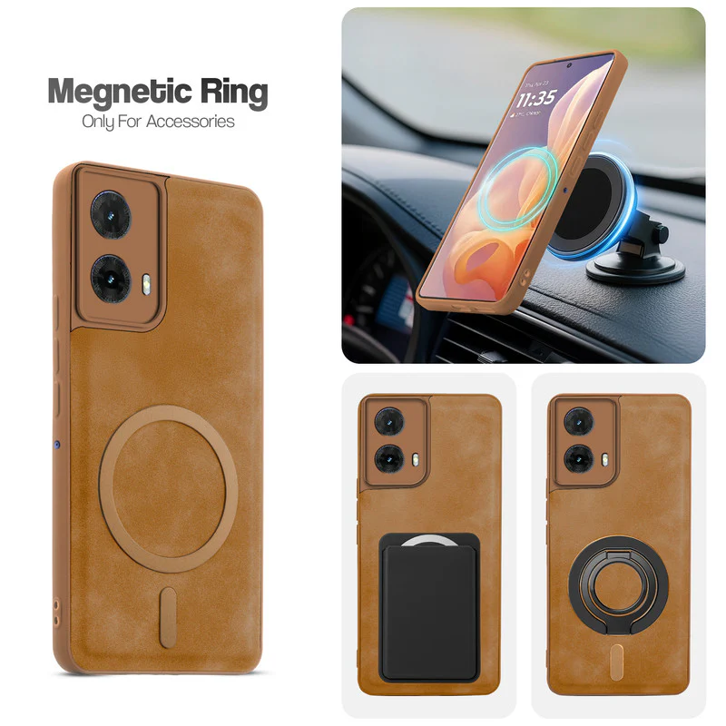 Cushion Grip Leather Case for Motorola Moto G85 5G - Image 3