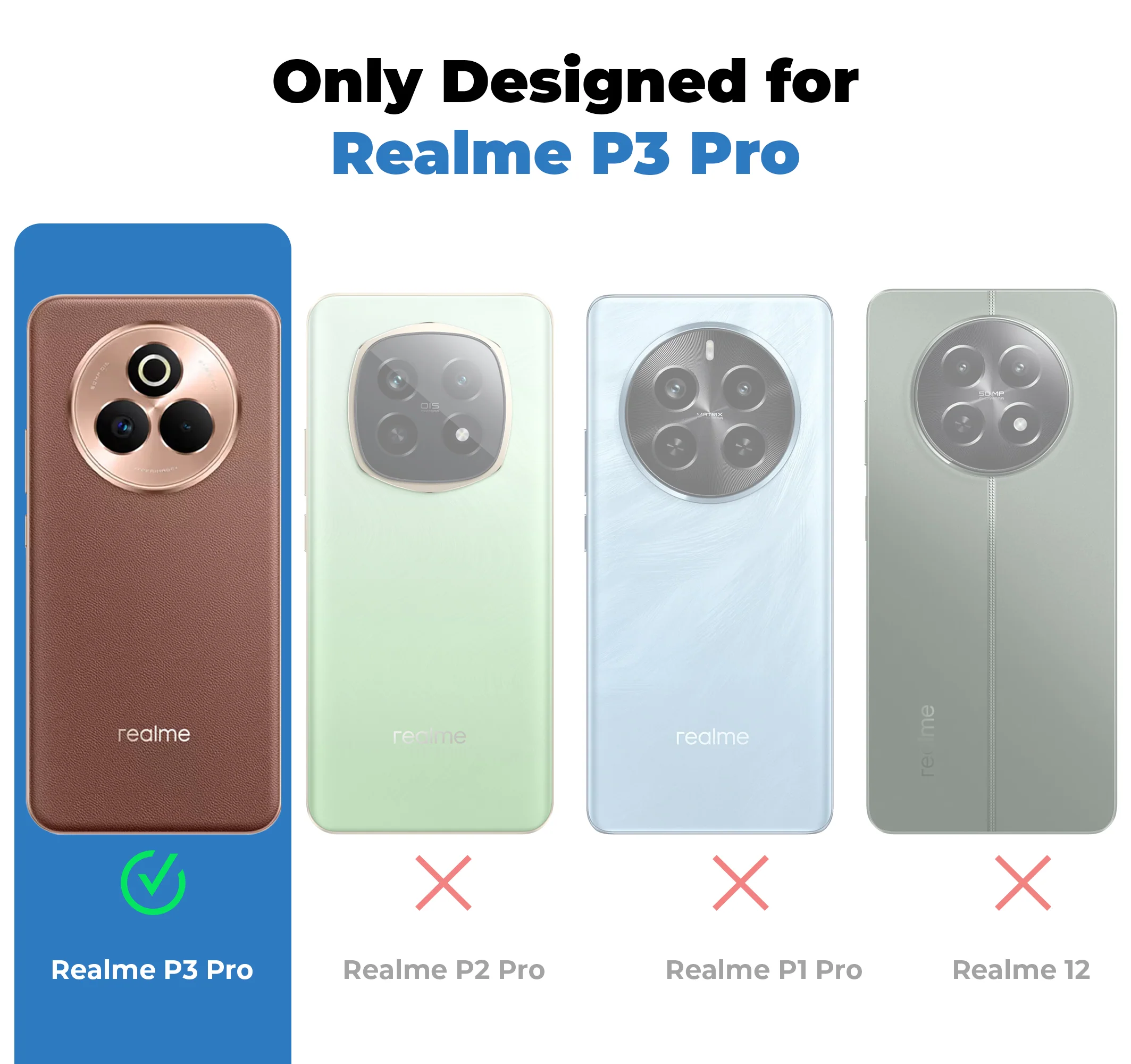 Cushion Grip Leather Case for Realme P3 Pro 5G - Image 8