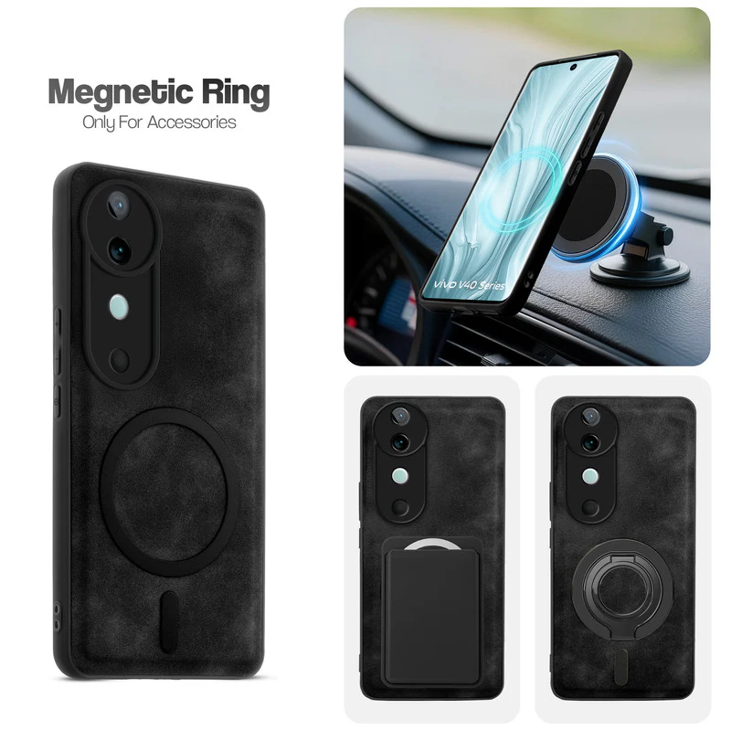 Cushion Grip Leather Case for Vivo V40 Pro 5G - Image 9