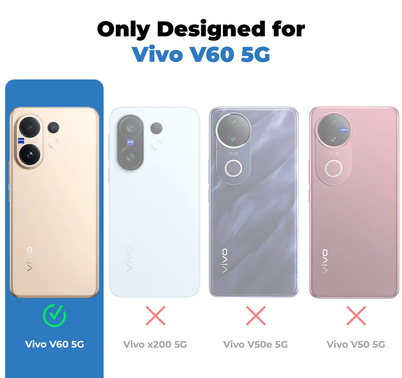 Cushion Grip Leather Case for Vivo V60 5G - Image 2