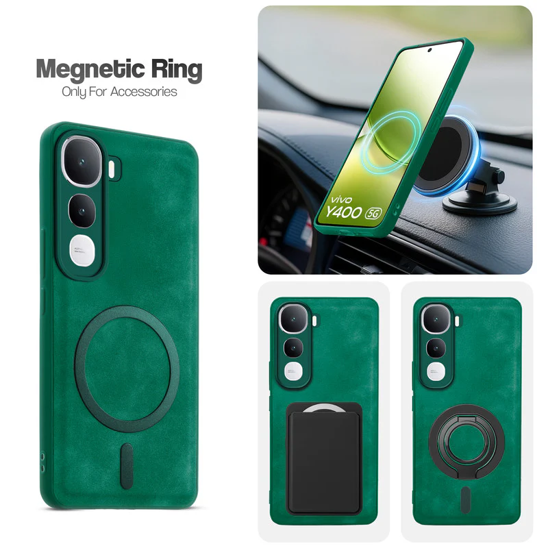Cushion Grip Leather Case for Vivo Y400 5G - Image 21