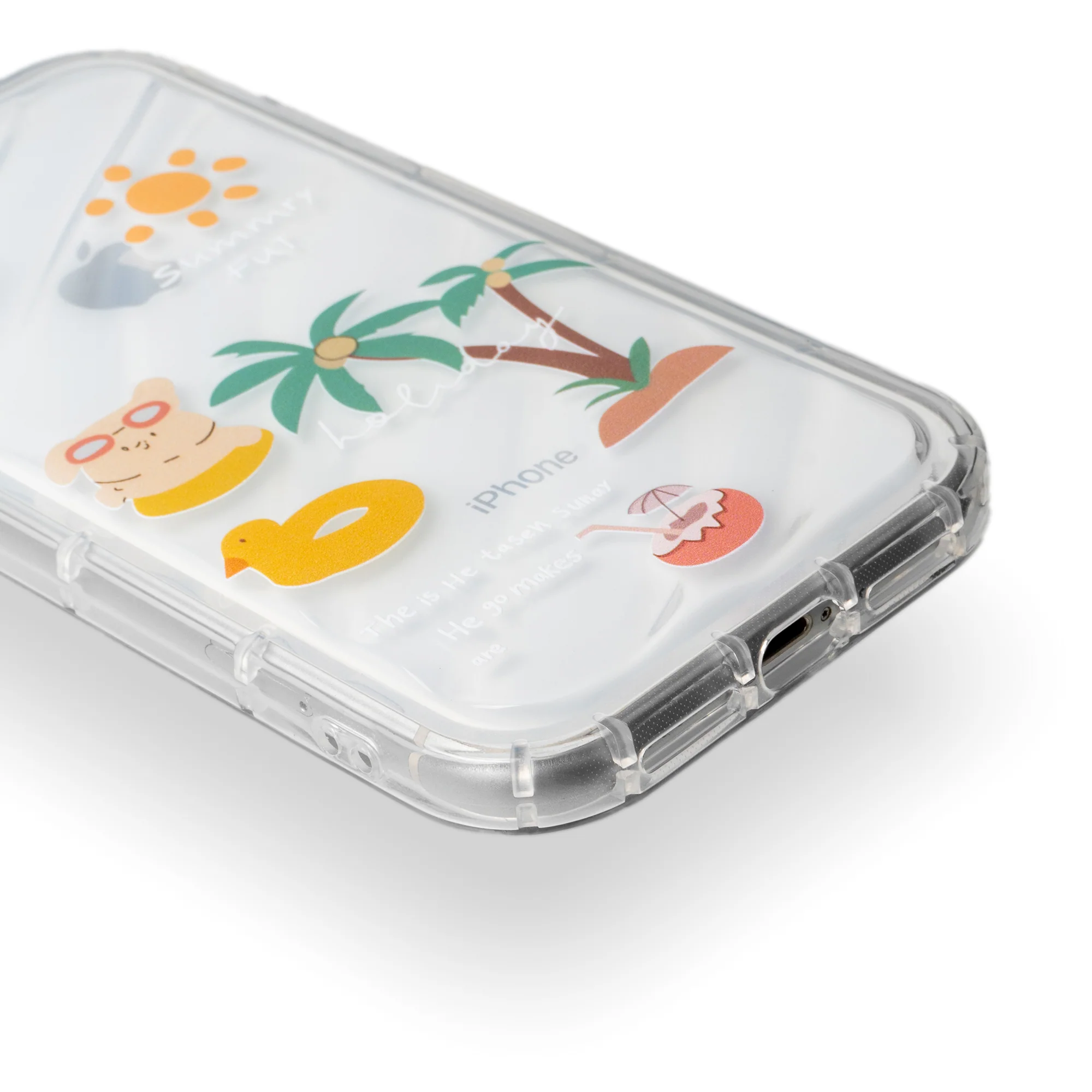 Cute Beach Printed Transparent Back Cover for Apple iPhone 14 Pro Max - Image 7