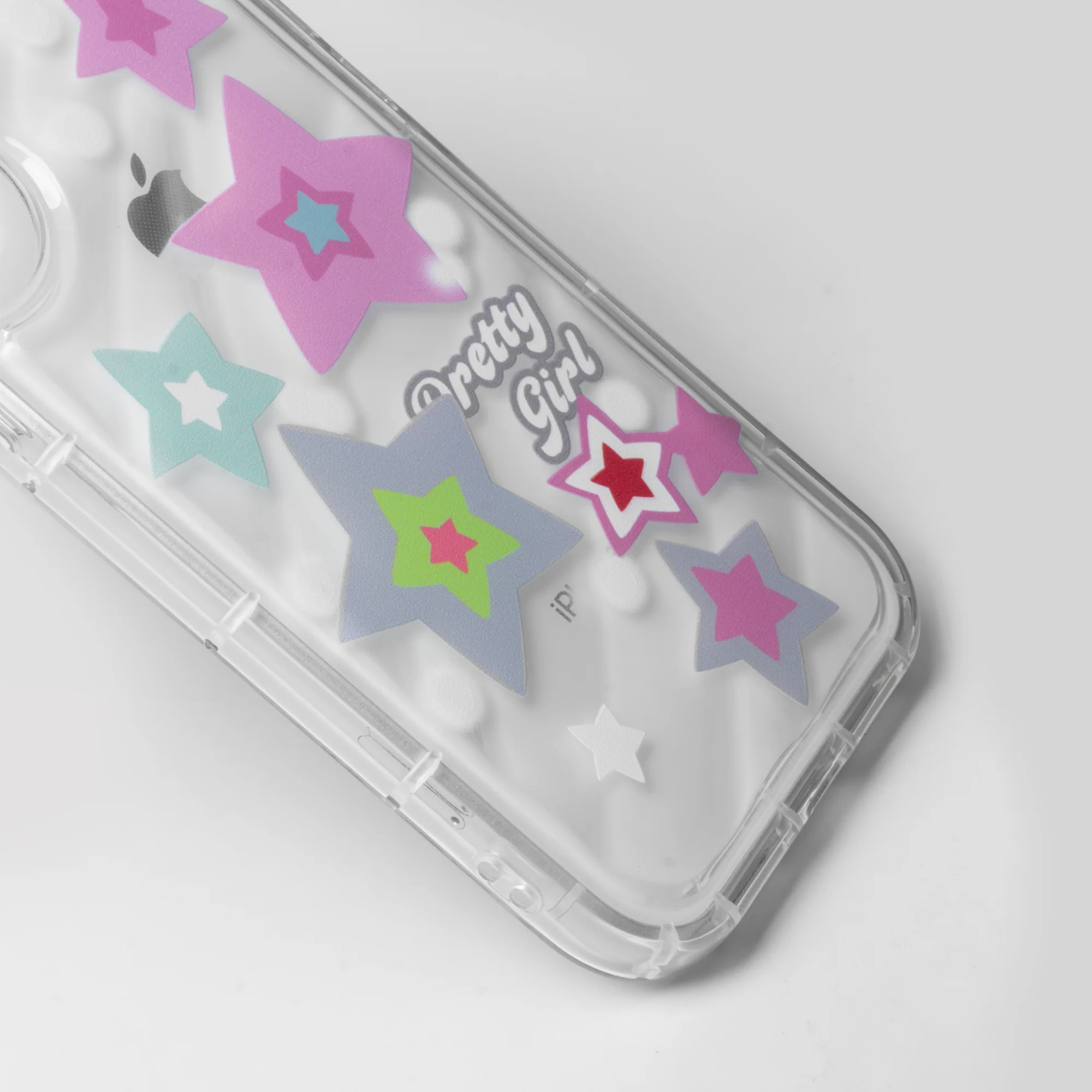Cute Star Printed Transparent  Back Cover for Apple iPhone 12 - Image 4