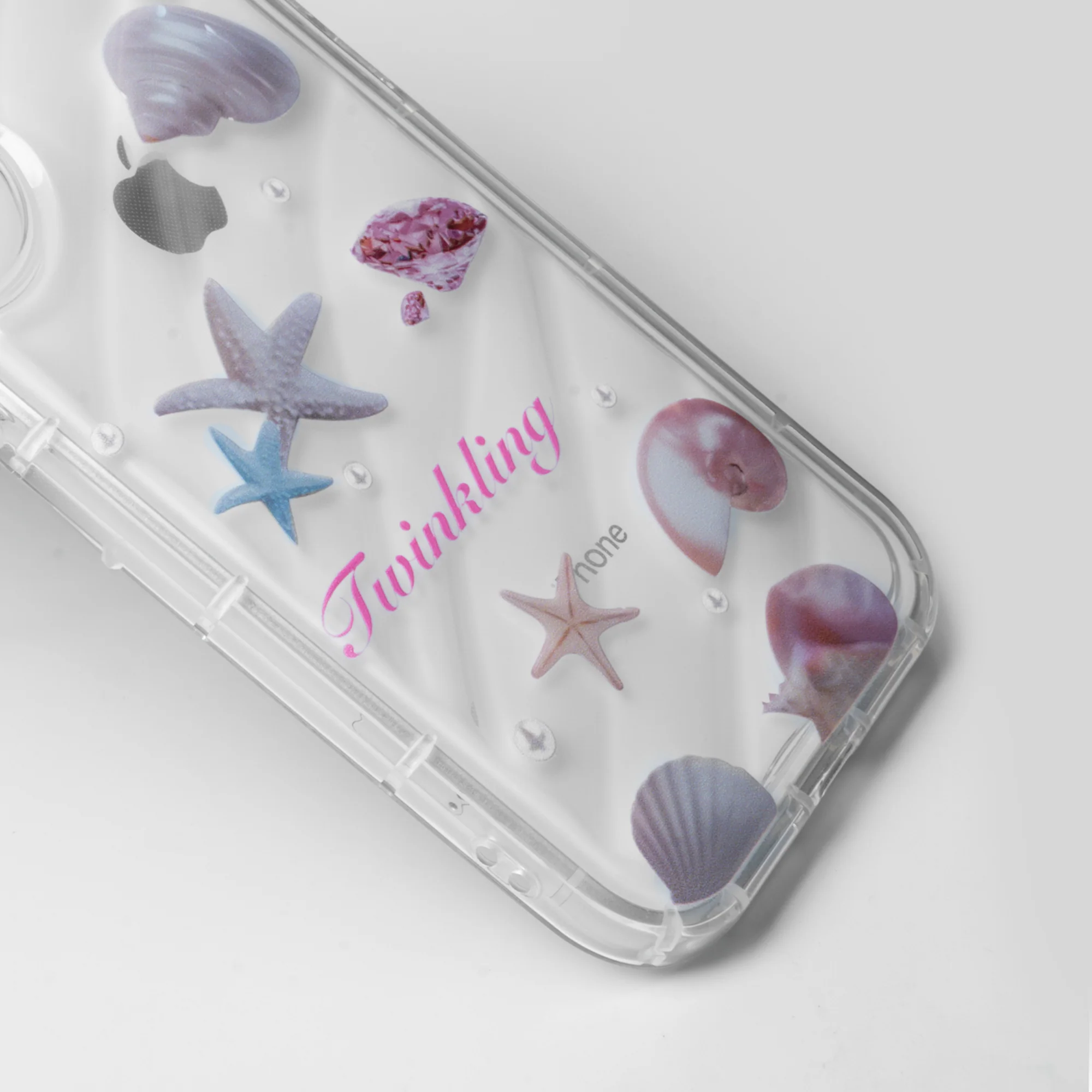 Cute Starfish Printed Transparent Back Cover for Apple iPhone 12 - Image 4