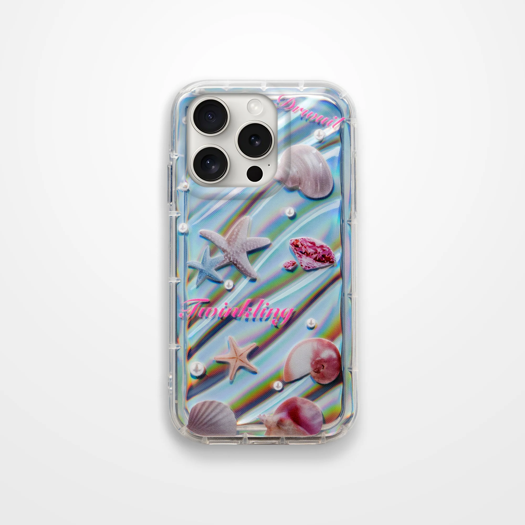 Cute Starfish Printed Transparent Back Cover for Apple iPhone 15 Pro Max - Image 3