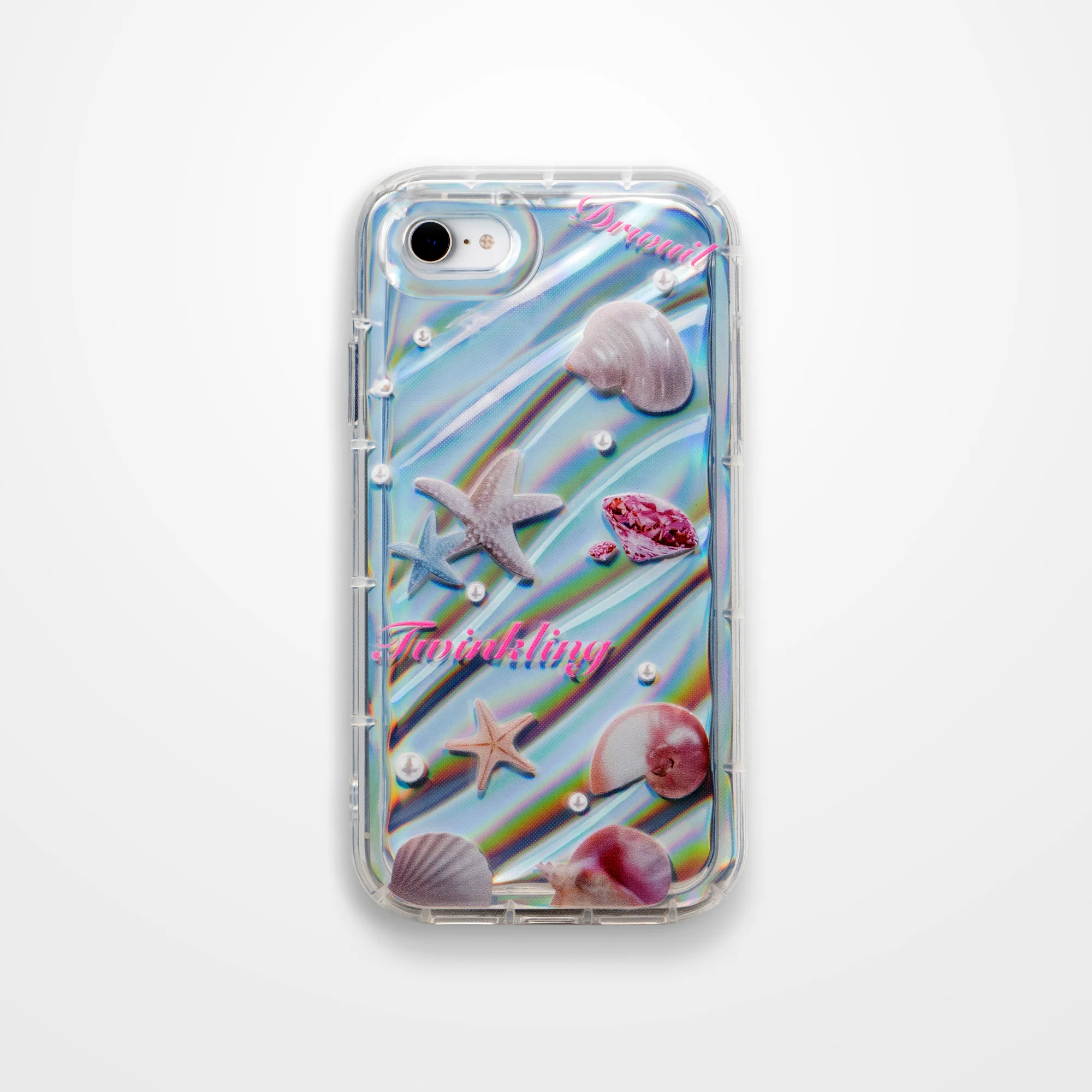 Cute Starfish Printed Transparent Back Cover for Apple iPhone 7 - Image 3