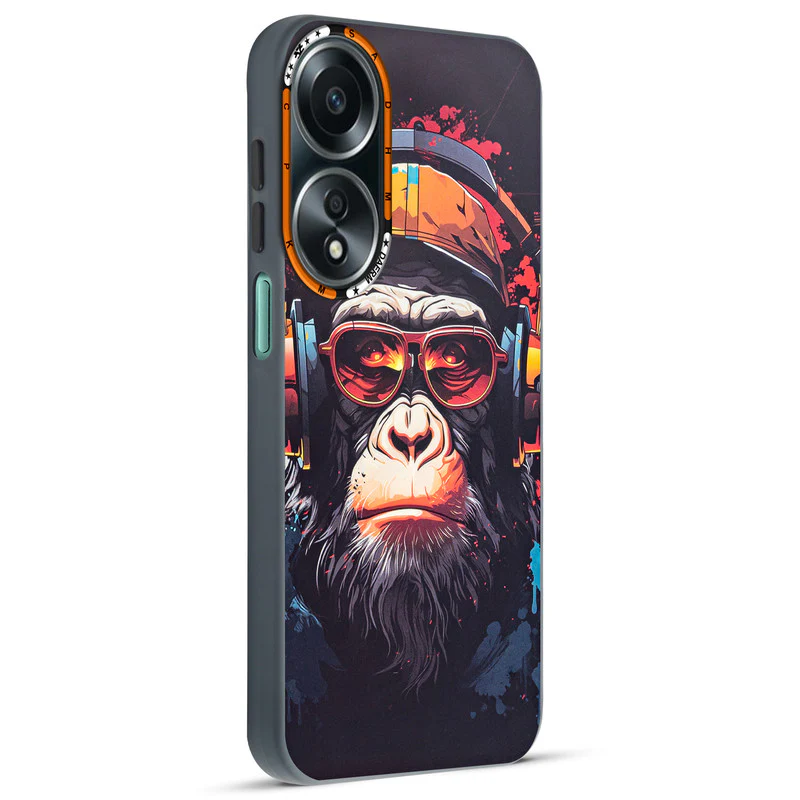 Dark Elegant Wild Creatures Printed Back Cases For Oppo A58 4G - Image 23