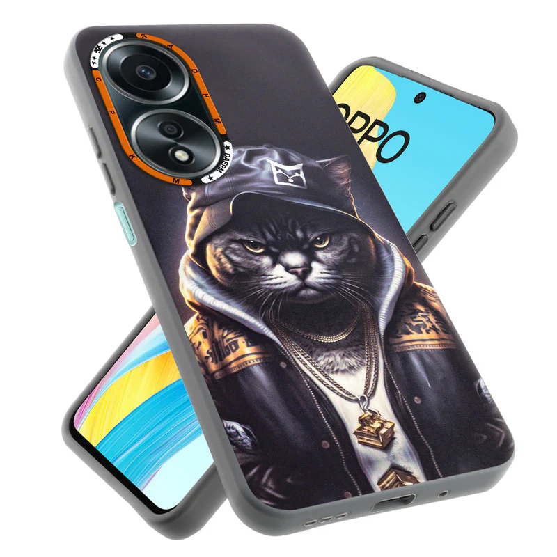 Dark Elegant Wild Creatures Printed Back Cases For Oppo A58 4G - Image 47