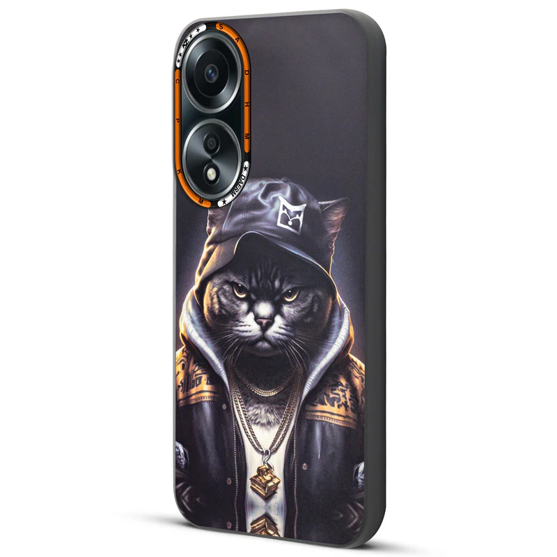 Dark Elegant Wild Creatures Printed Back Cases For Oppo A58 4G - Image 49