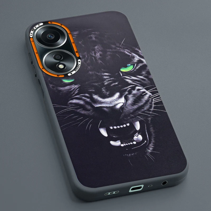 Dark Elegant Wild Creatures Printed Back Cases For Oppo A58 4G - Image 5