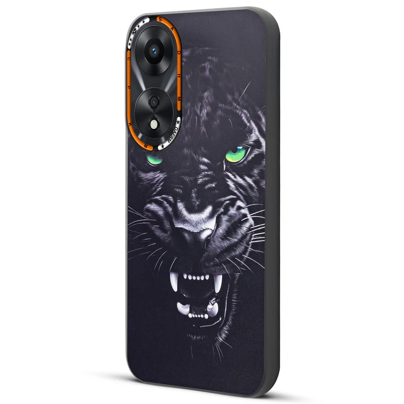 Dark Elegant Wild Creatures Printed Back Cases For Oppo A78 5G - Image 4