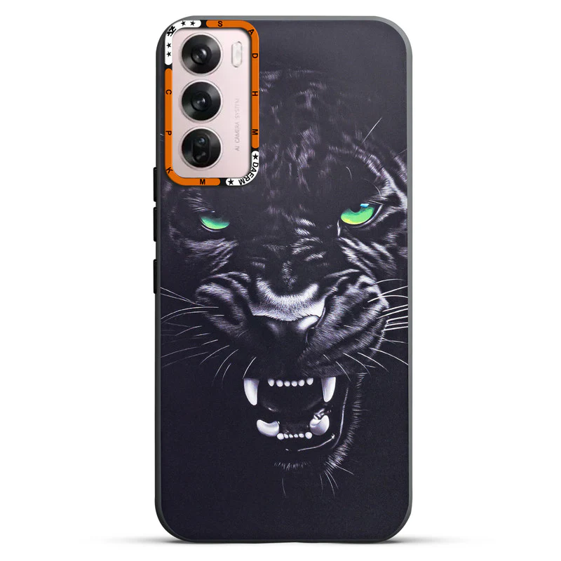 Dark Elegant Wild Creatures Printed Back Cases For Oppo Reno 12 Pro 5G - Image 3