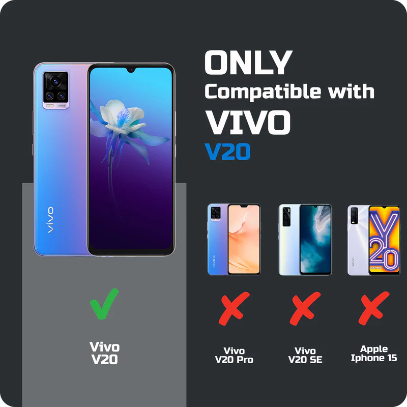 Dark Elegant Wild Creatures Printed Back Cases For Vivo V20 - Image 44