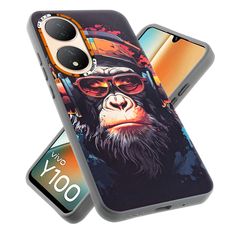 Dark Elegant Wild Creatures Printed Back Cases For Vivo Y100 - Image 26
