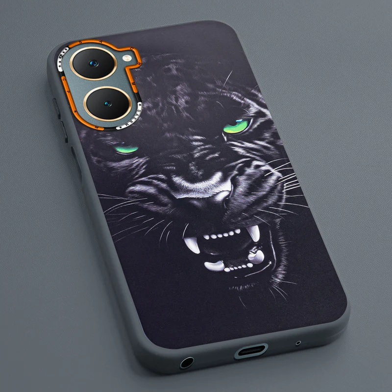 Dark Elegant Wild Creatures Printed Back Cases For Vivo Y18e - Image 6
