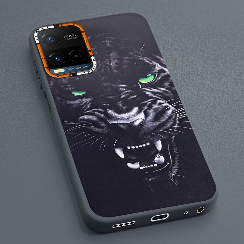 Dark Elegant Wild Creatures Printed Back Cases For Vivo Y21 2021 - Image 6