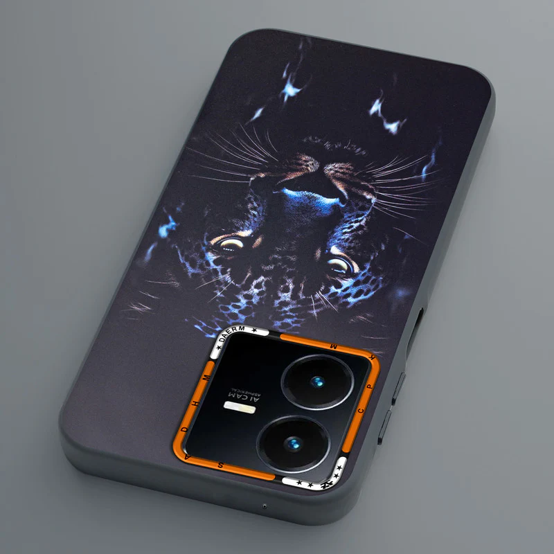 Dark Elegant Wild Creatures Printed Back Cases For Vivo Y22 - Image 42