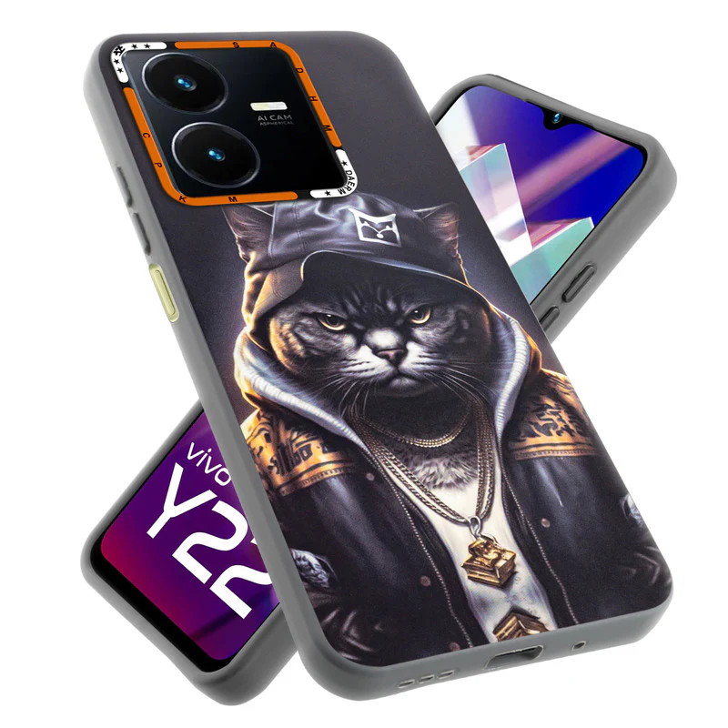 Dark Elegant Wild Creatures Printed Back Cases For Vivo Y22 - Image 57