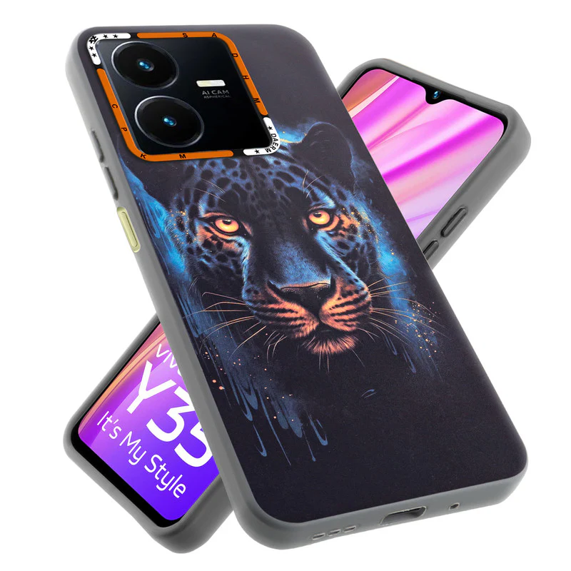 Dark Elegant Wild Creatures Printed Back Cases For Vivo Y35 4G - Image 43