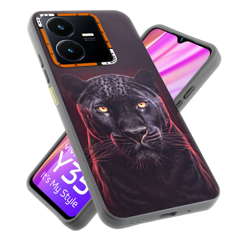 Dark Elegant Wild Creatures Printed Back Cases For Vivo Y35 4G - Image 50
