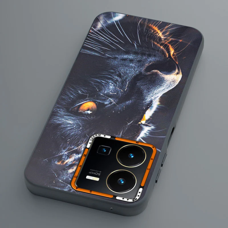 Dark Elegant Wild Creatures Printed Back Cases For Vivo Y35 4G - Image 70