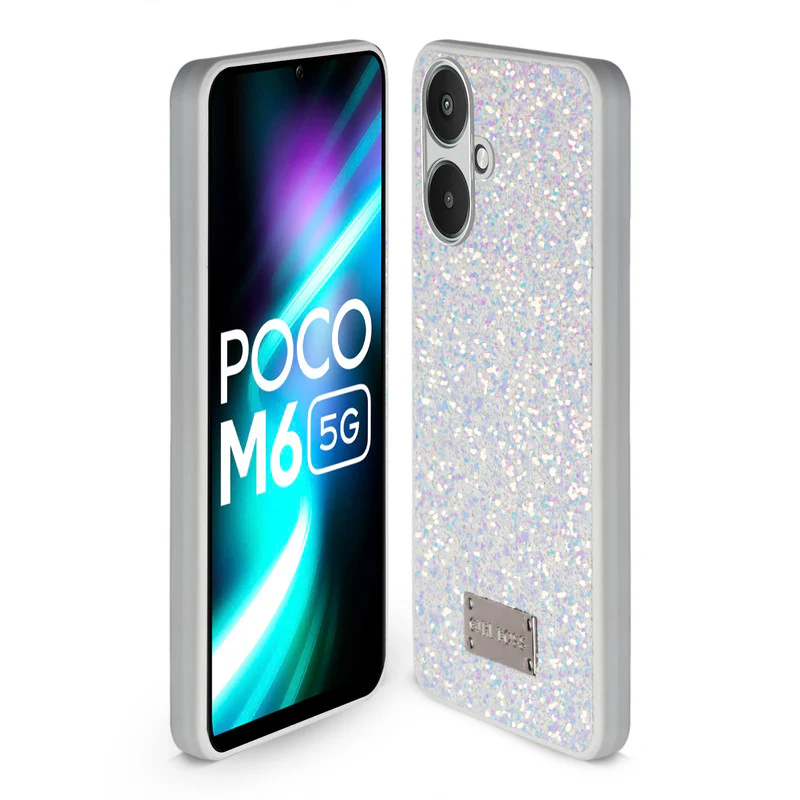 Sparkling Glitter Sequin Case with Camera Shield Back Cover For Poco M6 5G - Image 28