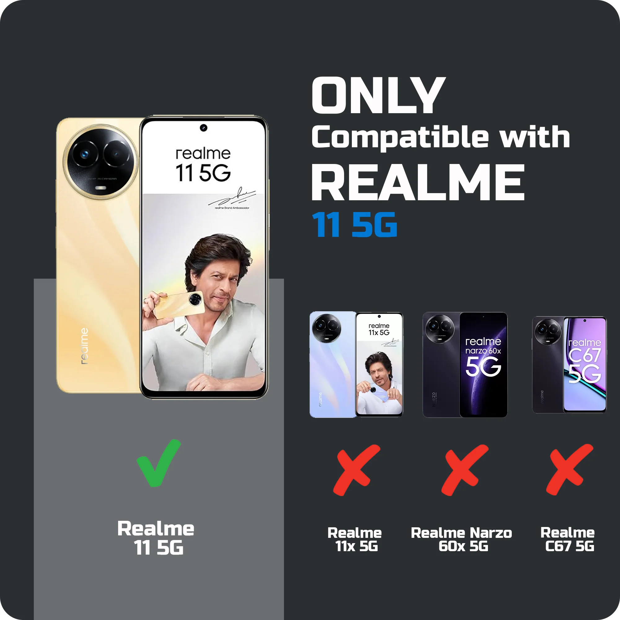 Sparkling Glitter Sequin Case with Camera Shield Back Cover For Realme 11 5G - Image 2