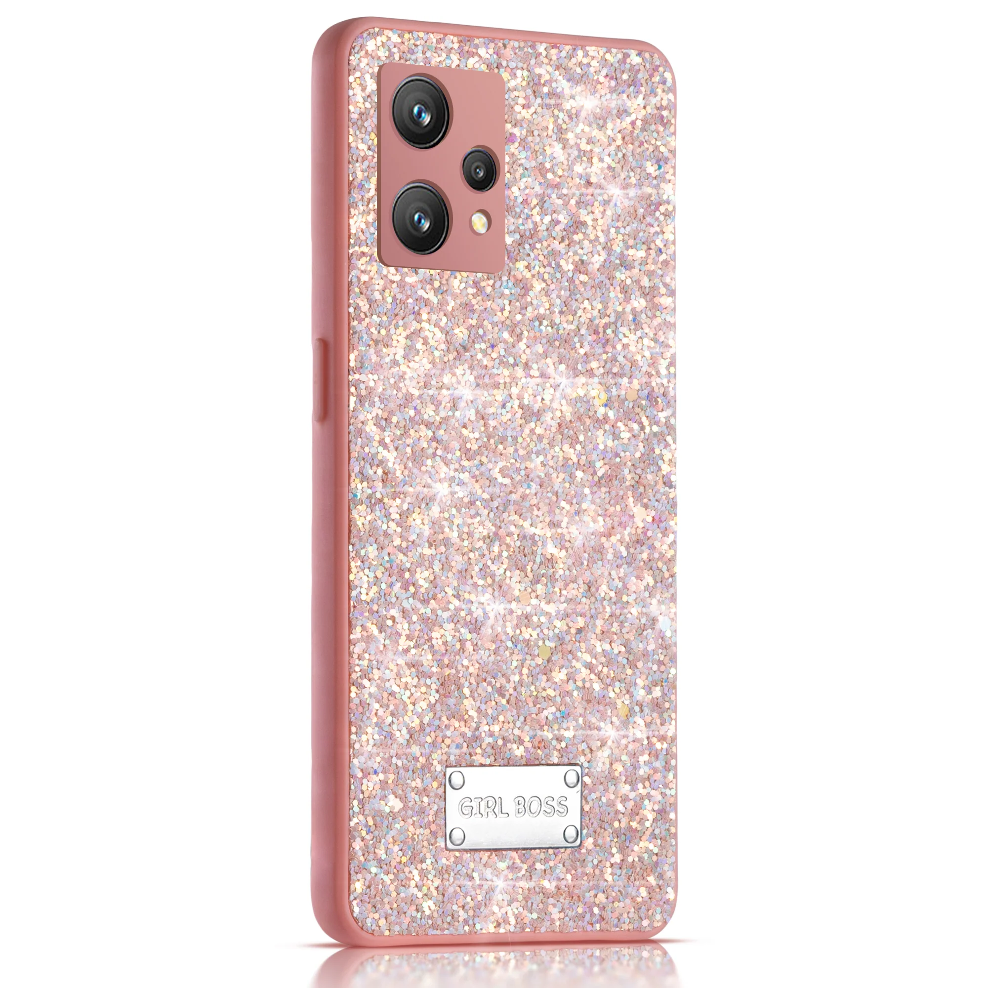 Sparkling Glitter Sequin Case with Camera Shield Back Cover For Realme 9 - Image 13