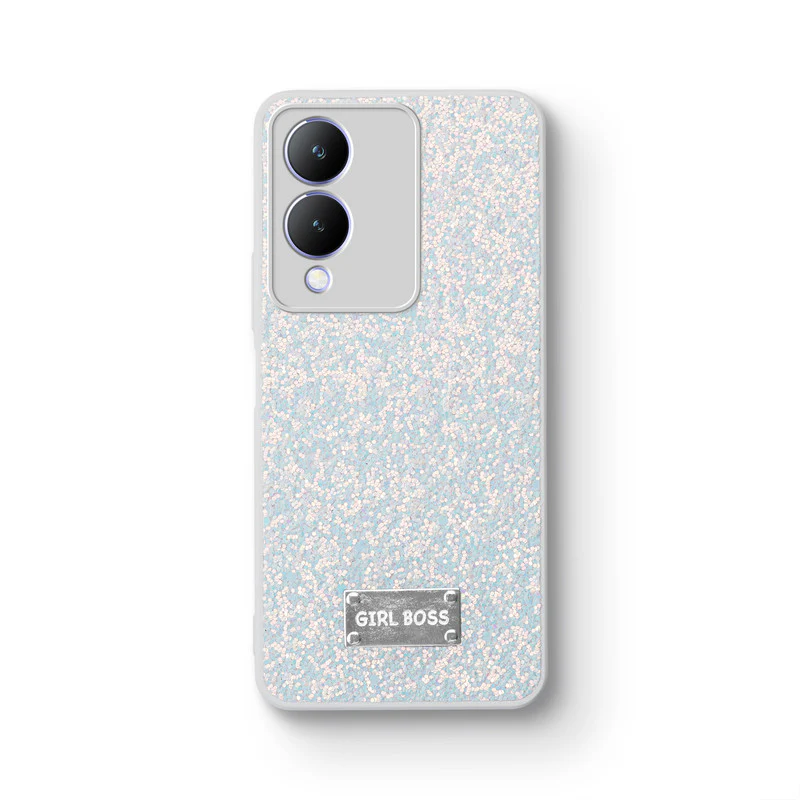 Sparkling Glitter Sequin Case with Camera Shield Back Cover For Vivo Y17s - Image 31