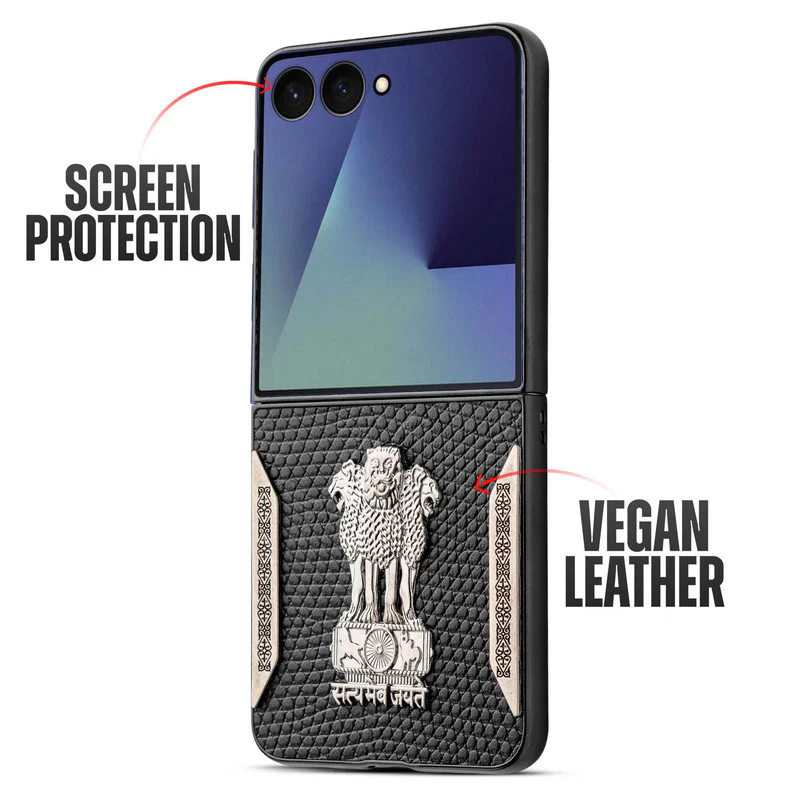 Designer Back Case Inspired by Satyamev Jayate, Textured Surface & Soft Inner Fabric for Samsung Z Flip 7 - Image 34