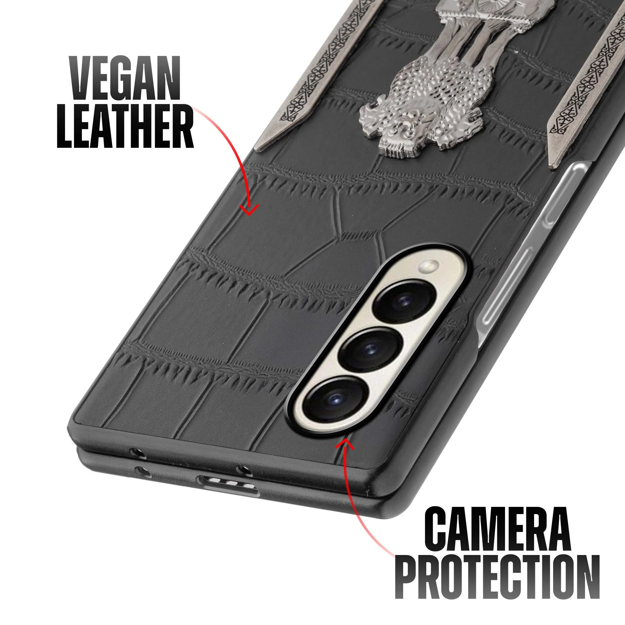 Designer Back Case Inspired by Satyamev Jayate, Textured Surface & Soft Inner Fabric for Samsung Z Fold 3 - Image 22