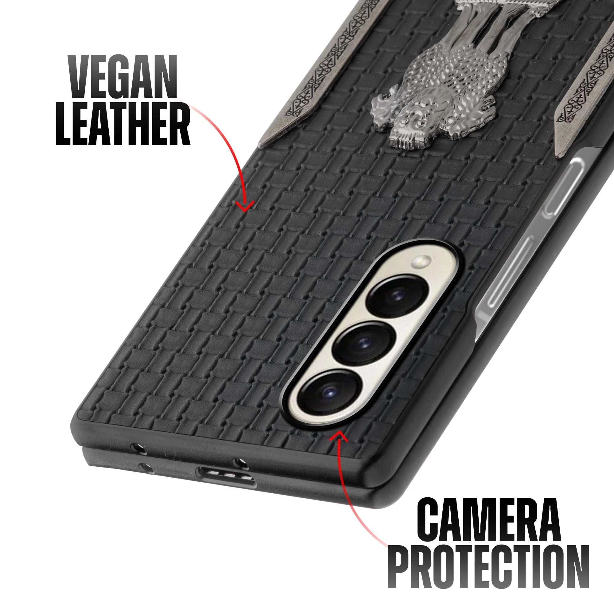 Designer Back Case Inspired by Satyamev Jayate, Textured Surface & Soft Inner Fabric for Samsung Z Fold 3 - Image 28