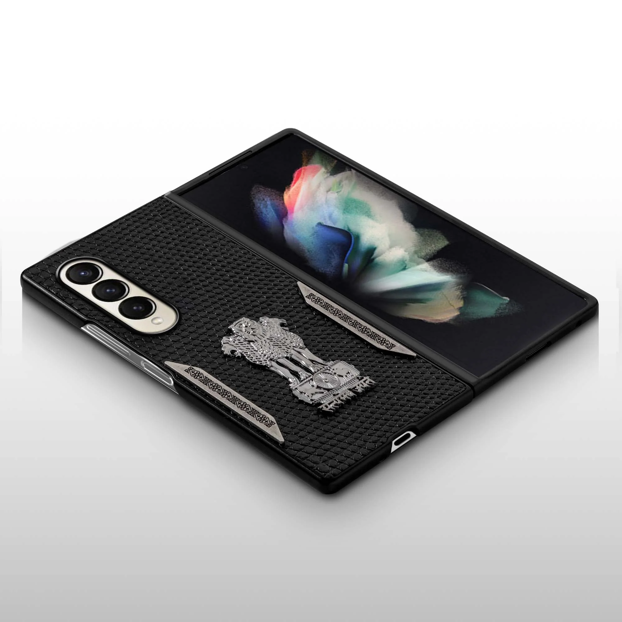 Designer Back Case Inspired by Satyamev Jayate, Textured Surface & Soft Inner Fabric for Samsung Z Fold 3 - Image 31