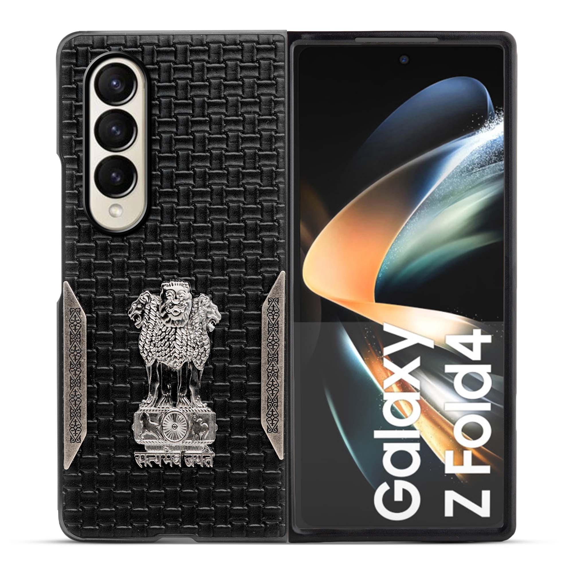 Designer Back Case Inspired by Satyamev Jayate, Textured Surface & Soft Inner Fabric for Samsung Z Fold 4 - Image 29