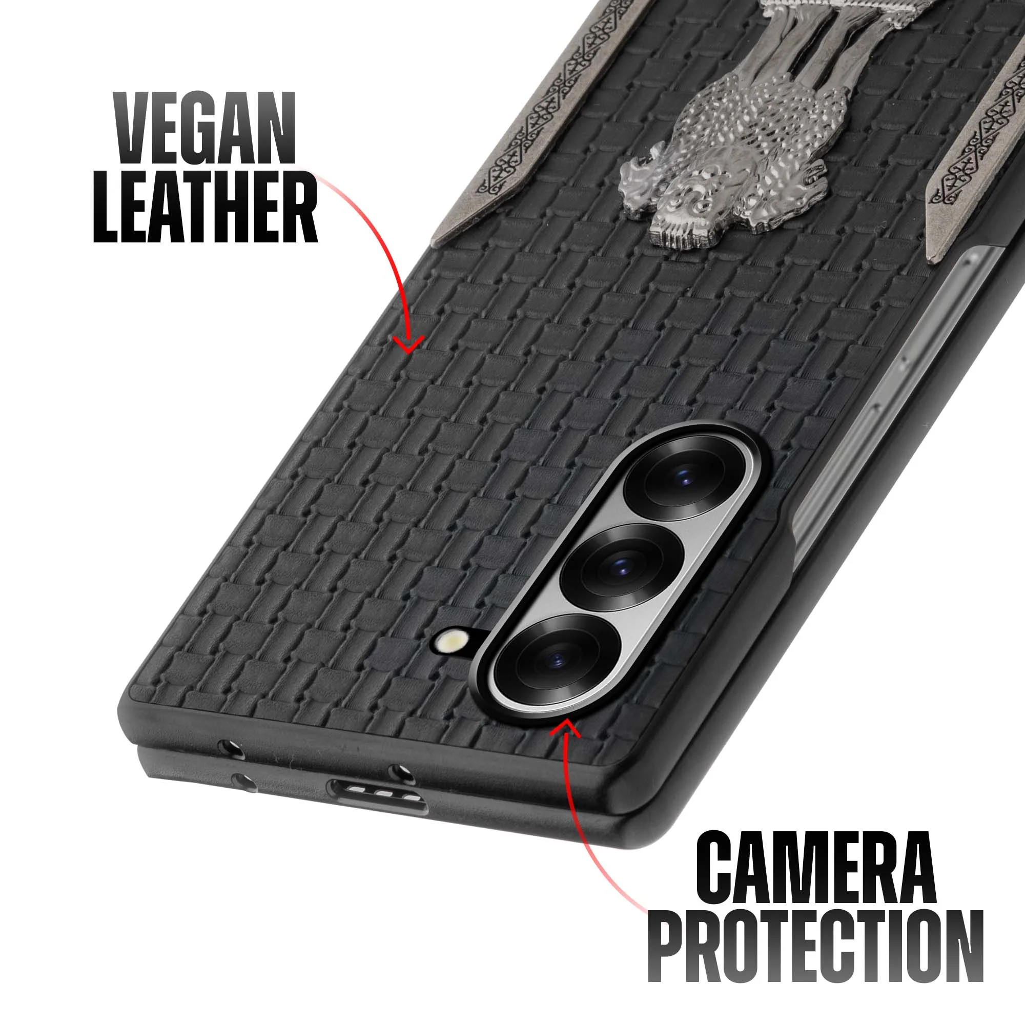 Designer Back Case Inspired by Satyamev Jayate, Textured Surface & Soft Inner Fabric for Samsung Z Fold 6 - Image 28