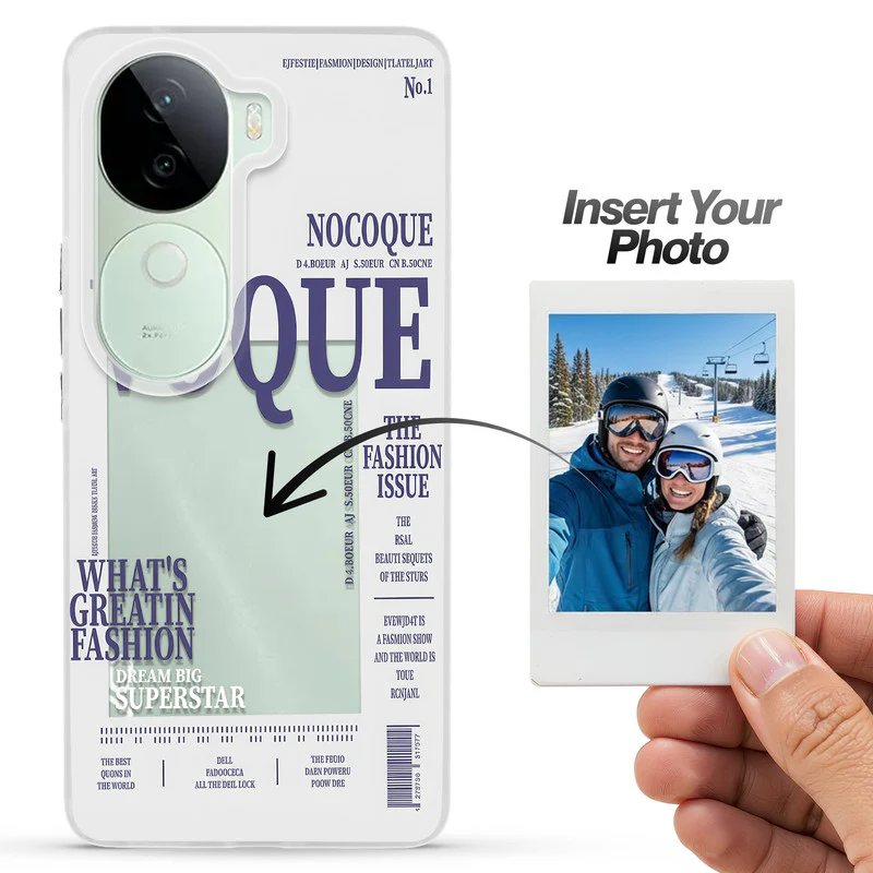 Designer Cover Case with Customizable Transparent Slot for Personalised Photos For iQOO Z9s 5G - Image 48