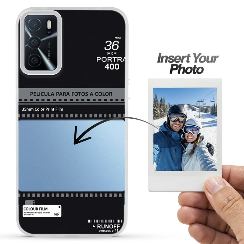 Designer Cover Case with Customizable Transparent Slot for Personalised Photos For Oppo A16 - Image 3