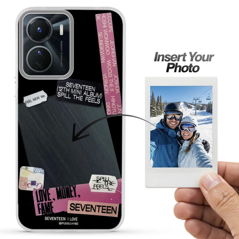 Designer Cover Case with Customizable Transparent Slot for Personalised Photos For Vivo Y16 - Image 43