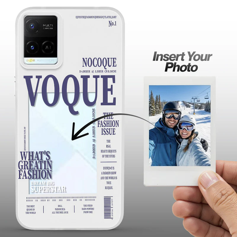 Designer Cover Case with Customizable Transparent Slot for Personalised Photos For Vivo Y21 2021 - Image 48